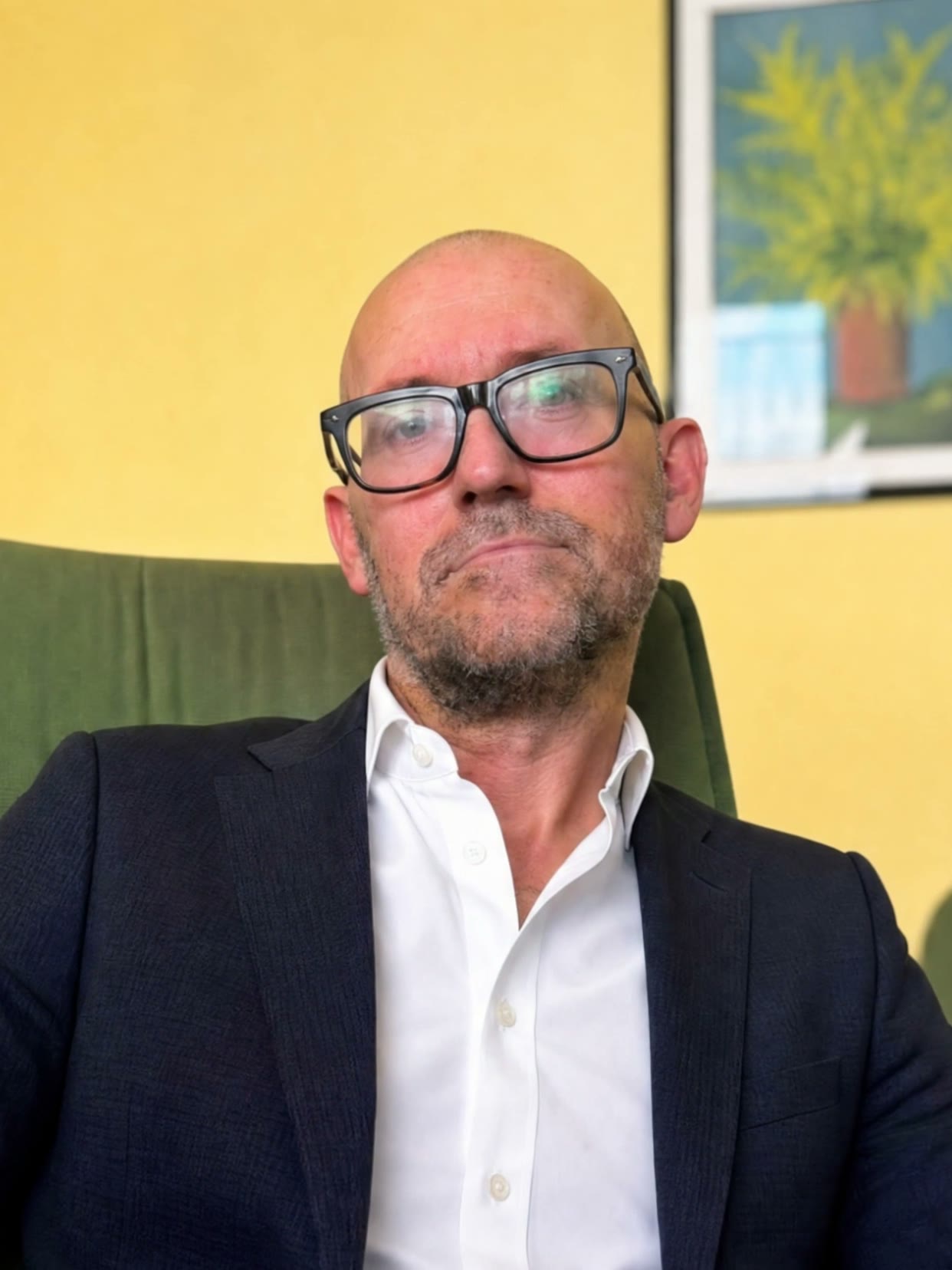 Fabio Vannella, consulente in finanza agevolata, nel suo studio a Lucera